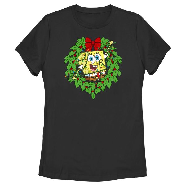 Junior’s SpongeBob SquarePants Christmas Wreath Sweatshirt