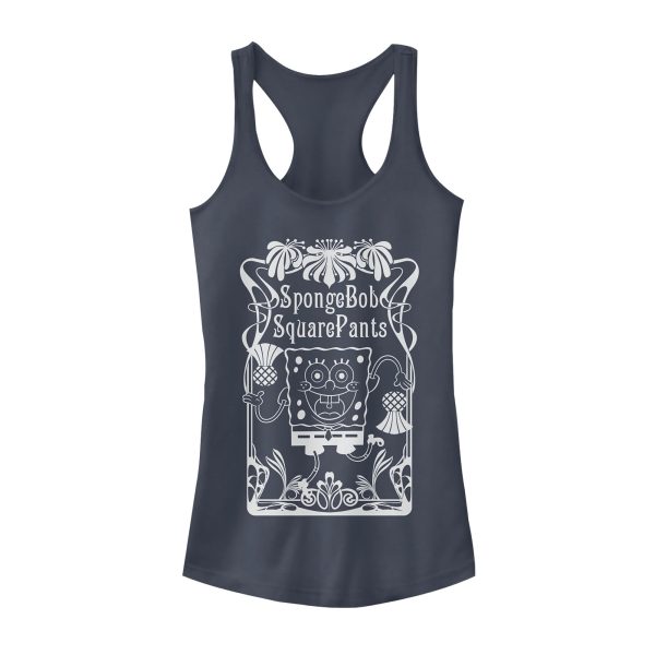 Junior’s SpongeBob SquarePants Nouveau Dance Racerback Tank Top