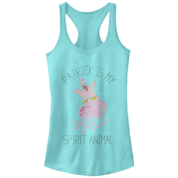 Junior’s SpongeBob SquarePants Patrick Spirit Animal Racerback Tank Top