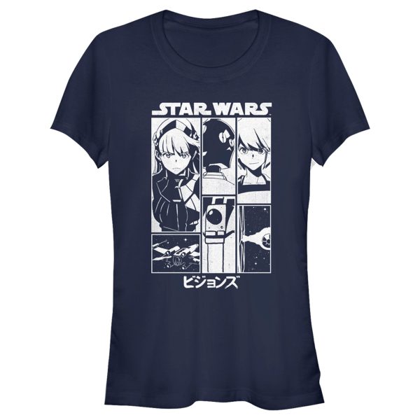 Junior’s Star Wars Visions Black and White Poster T-Shirt