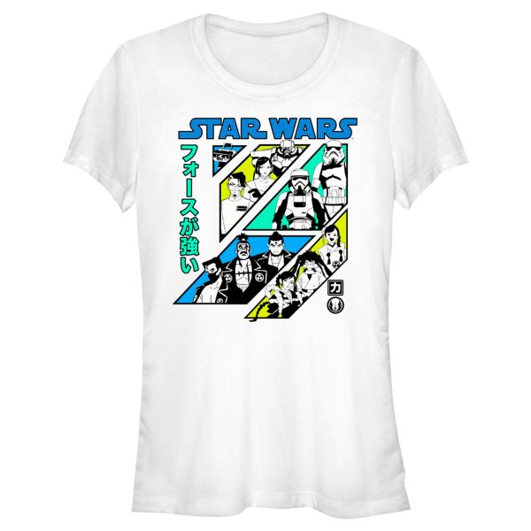 Junior’s Star Wars Visions Retro Anime Character Panels T-Shirt