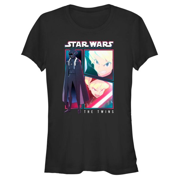 Junior’s Star Wars Visions The Twins Comic Panels T-Shirt