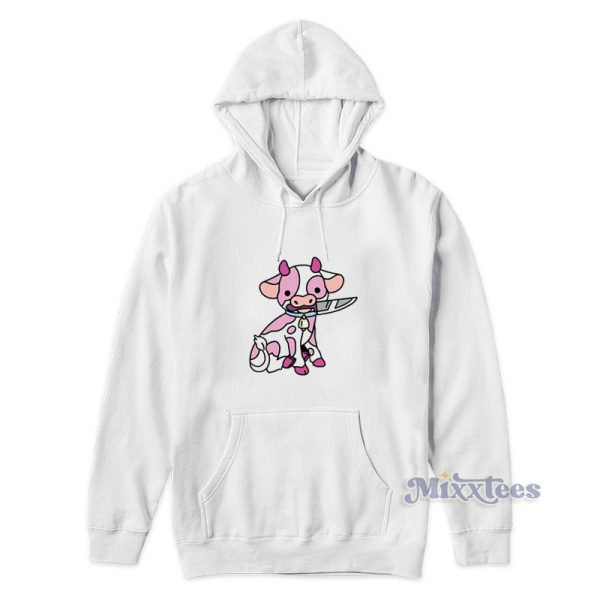 Pink Cow Knife Boyfriend Hoodie