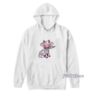 Pink Cow Knife Boyfriend Hoodie 2