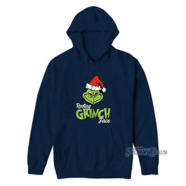 Resting Grinch Face Christmas Hoodie For Unisex