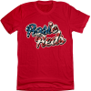 Rosie Reds, White & Blue