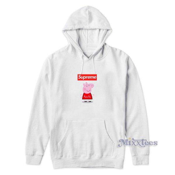 SUPREME Logo Red Peppa Pig Hoodie