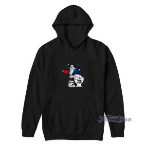 Santa Sitting On New York Jets Helmet Hoodie 1