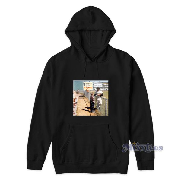 Say Hey Kid Willie Mays Of The New York Giants Signing Hoodie