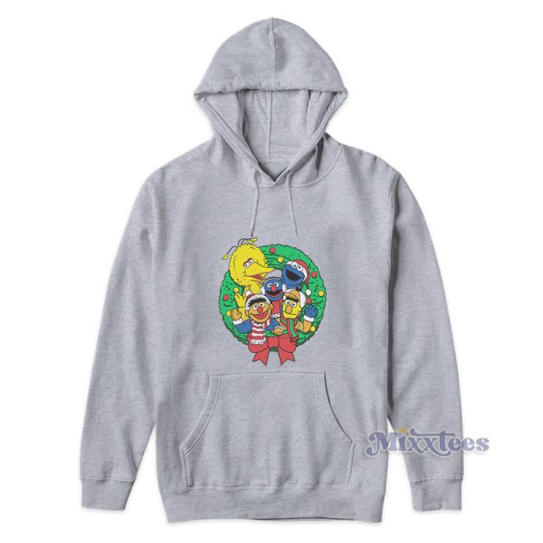 Sesame Street Christmas Wreath Characters Hoodie