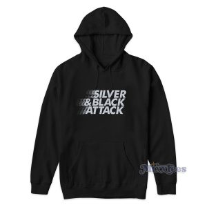 Silver And Black Attack Hoodie for Unisex 1