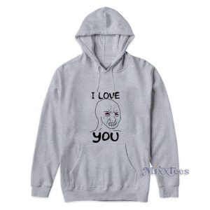 Simp I Love You Funny Crying Wojak Meme Hoodie 1