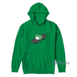 Skateboarding Frog Lightweight Hoodie for Unisex 1