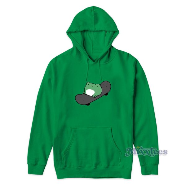 Skateboarding Frog Lightweight Hoodie for Unisex