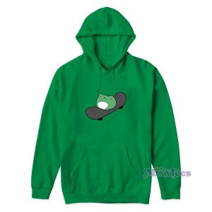 Skateboarding Frog Lightweight Hoodie for Unisex 2