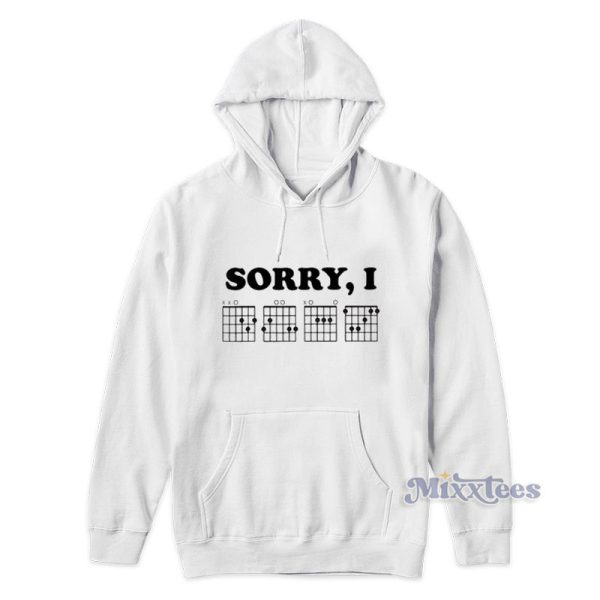 Sorry IDGAF Funny Message Guitar Chords Hoodie