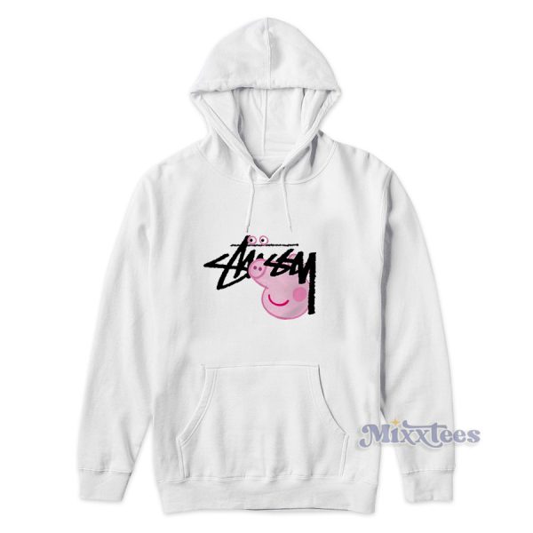 Stussy x Peppa Pig Parody Hoodie for Unisex