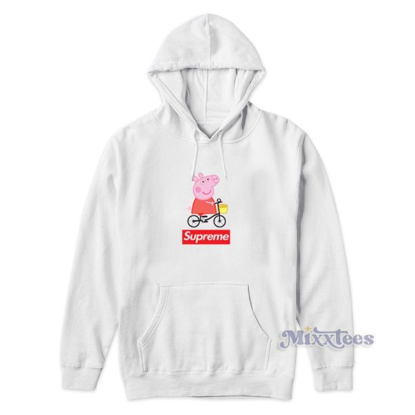 Supreme Peppa Pig Ride A Bike Hoodie