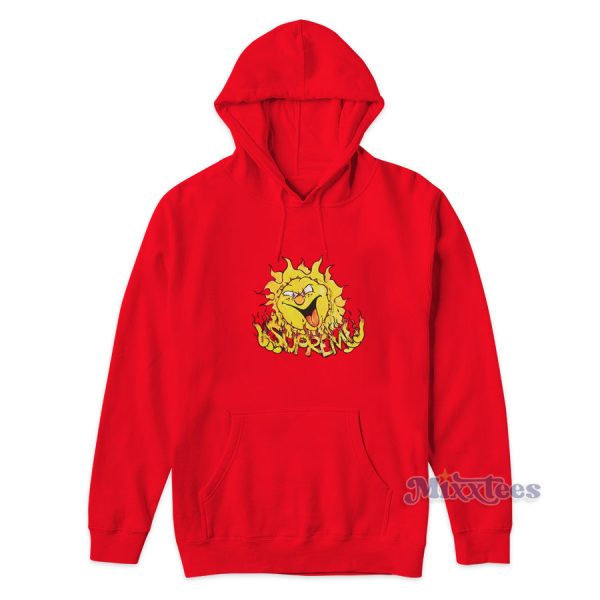 Supreme Sun Tee Red Hoodie for Unisex