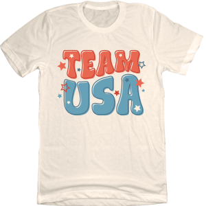 Team USA Bubble Font Tee 1