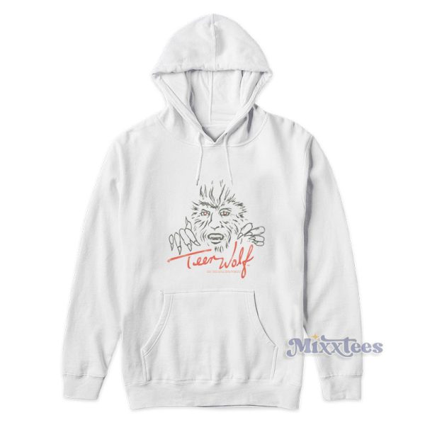 Teen Wolf Drawn Wolf Face Jerry Levine Hoodie