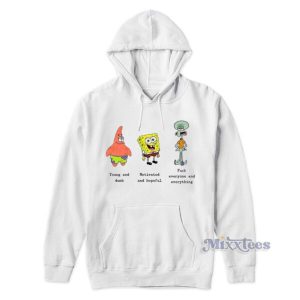The 3 Stages Of Growing Up Spongebob Patrick Squidward Hoodie 2