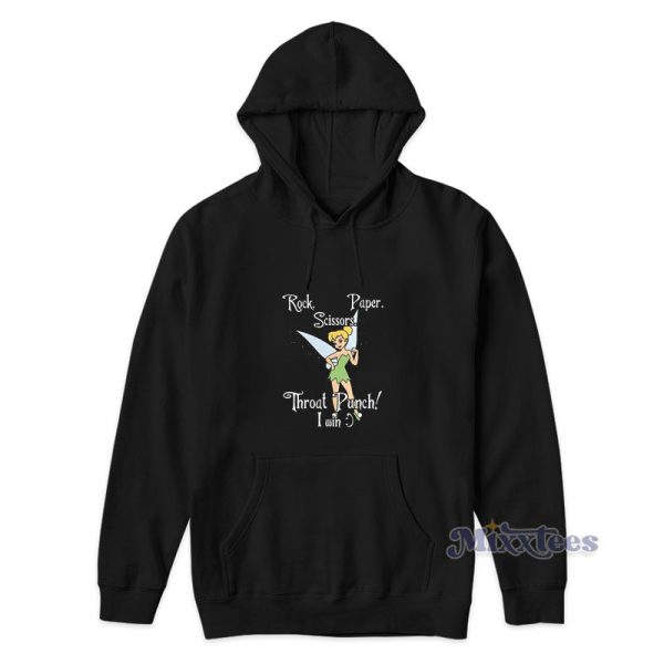 Tinker Bell Rock Paper Scissors Throat Punch Hoodie