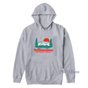 Vintage Yellowstone Mountains Hoodie for Unisex 1