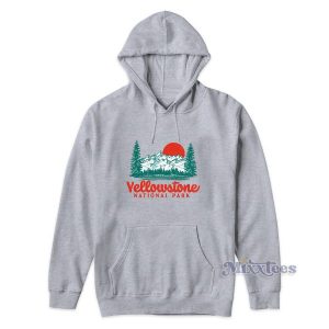 Vintage Yellowstone Mountains Hoodie for Unisex 2