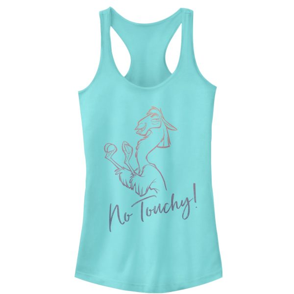 Junior’s The Emperor’s New Groove No Touchy Rainbow Racerback Tank Top