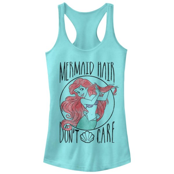 Junior’s The Little Mermaid Ariel Hair Don’t Care Racerback Tank Top