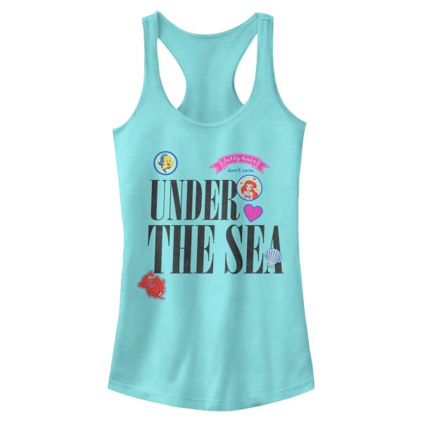 Junior’s The Little Mermaid Ariel Stickers Racerback Tank Top