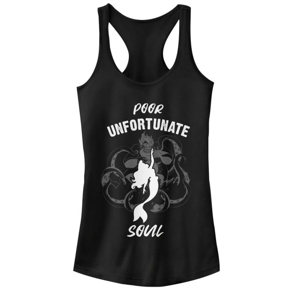 Junior’s The Little Mermaid Unfortunate Soul Silhouette Racerback Tank Top