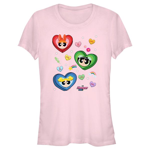 Junior’s The Powerpuff Girls Valentine’s Day Conversation Hearts T-Shirt