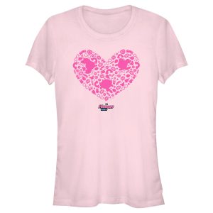 Junior’s The Powerpuff Girls Valentine’s Day Heart Silhouettes T-Shirt