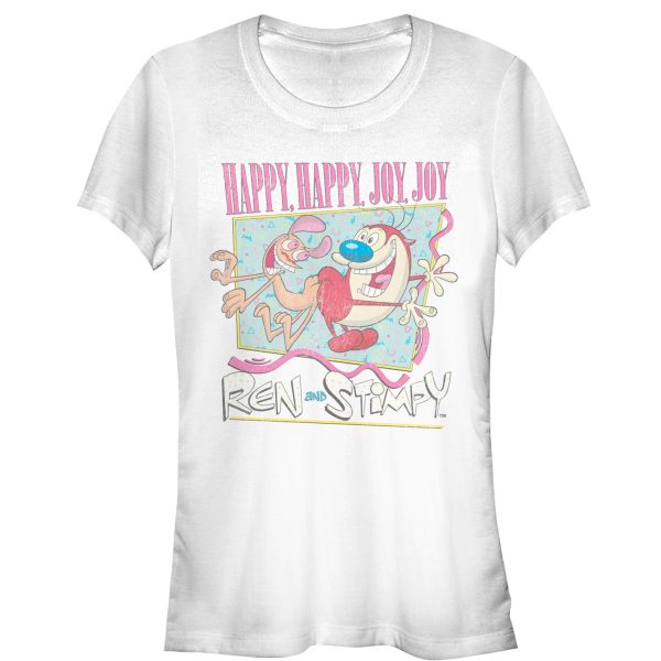 Junior’s The Ren & Stimpy Show Happy Happy Joy Joy Confetti T-Shirt