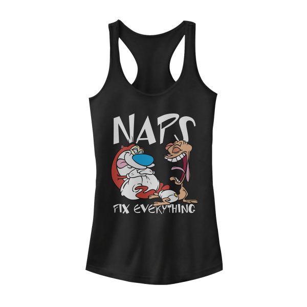 Junior’s The Ren & Stimpy Show Naps Fix Everything Racerback Tank Top