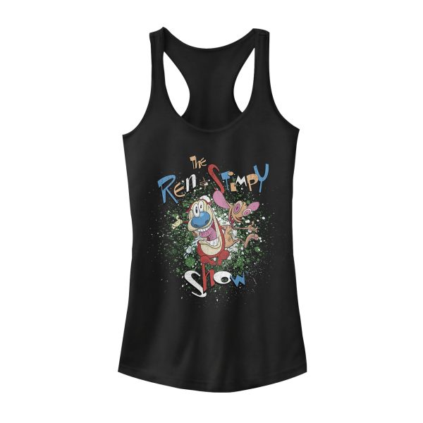 Junior’s The Ren & Stimpy Show Vintage Show Racerback Tank Top