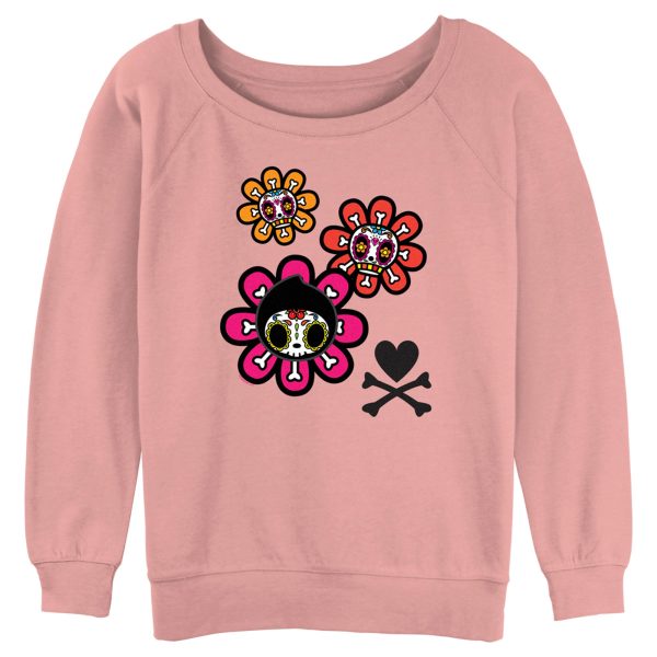 Junior’s Tokidoki Dia de los Muertos Adios Floral Portraits Sweatshirt