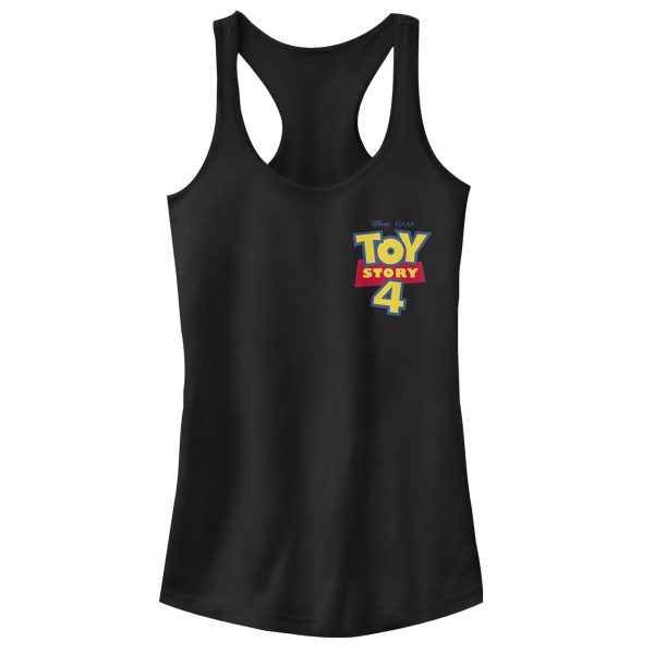 Junior’s Toy Story Bold Logo Badge Racerback Tank Top