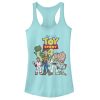 Junior’s Toy Story Character Logo Party Racerback Tank Top