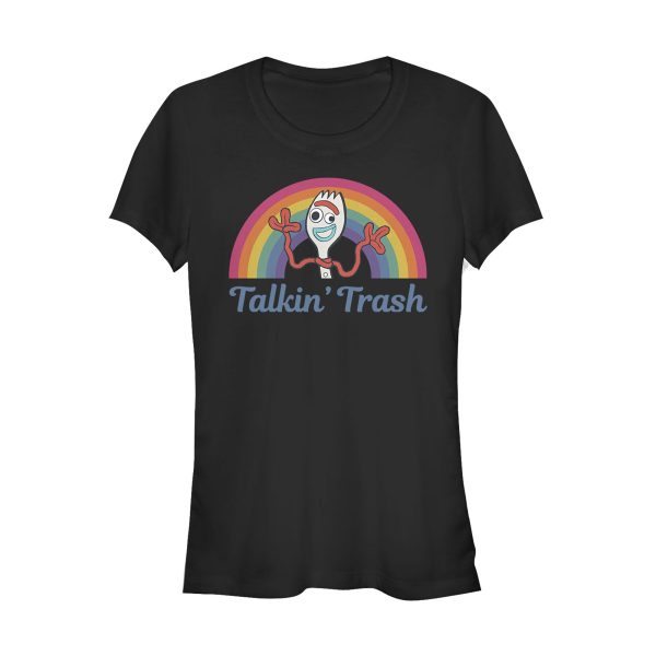 Junior’s Toy Story Forky Talkin’ Trash Rainbow T-Shirt