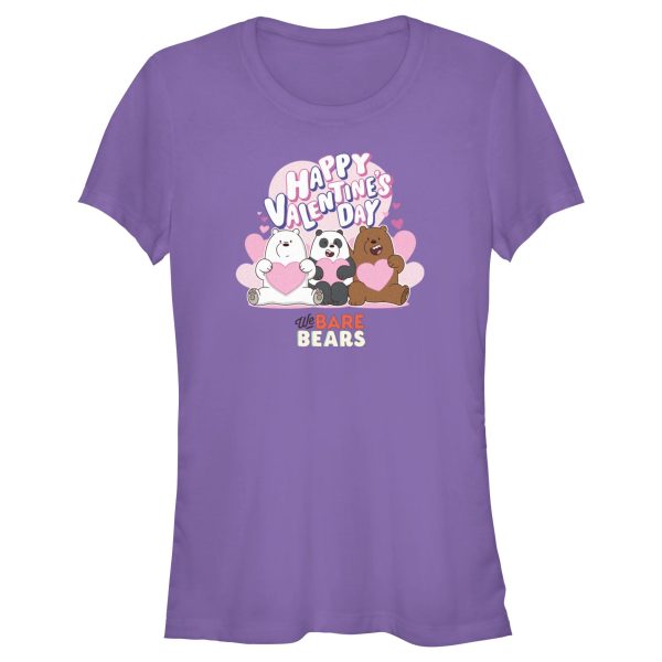 Junior’s We Bare Bears Happy Valentine’s Day Hearts T-Shirt