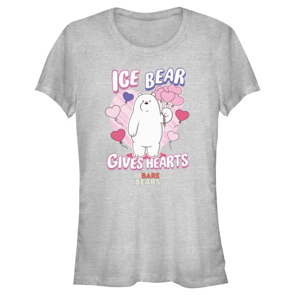 Junior’s We Bare Bears Valentine’s Day Ice Bear Gives Hearts T-Shirt