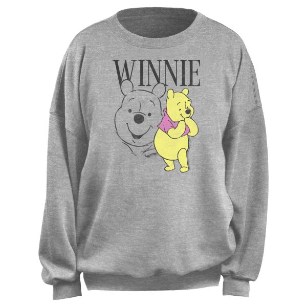 Junior’s Winnie the Pooh Retro Poses Portrait Sweatshirt