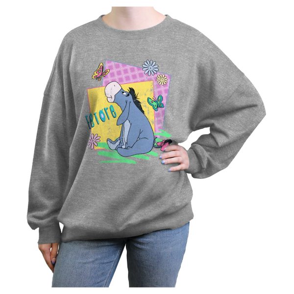 Junior’s Winnie the Pooh Spring Eeyore Distressed Sweatshirt