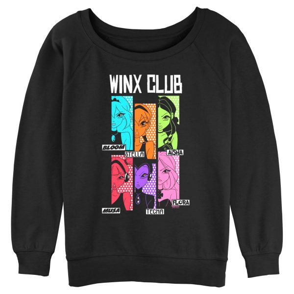 Junior’s Winx Club Colored Boxed Characters Sweatshirt