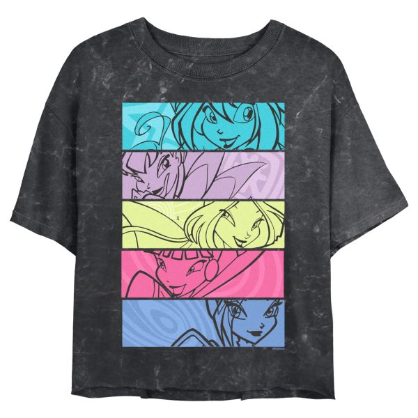 Junior’s Winx Club Colorful Panel Characters T-Shirt_1564