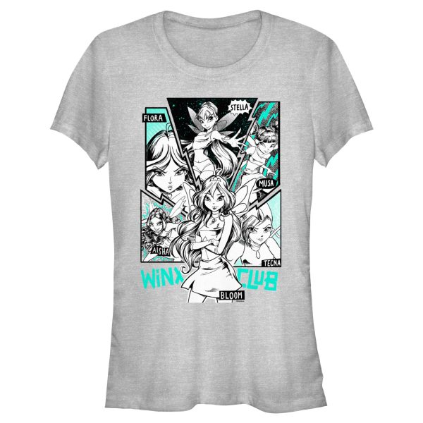 Junior’s Winx Club Comic Box-up Group T-Shirt