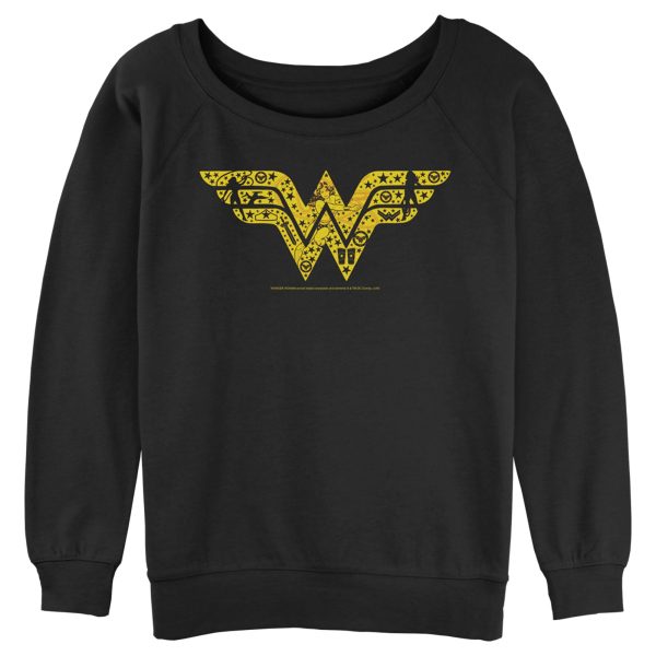 Junior’s Wonder Woman Silhouette Logo Sweatshirt